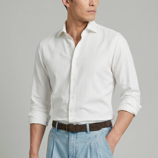 Giro-Inglese Weave Cotton Shirt - MONTEZEMOLO