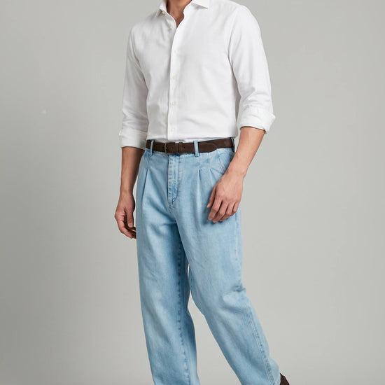 Giro-Inglese Weave Cotton Shirt - MONTEZEMOLO
