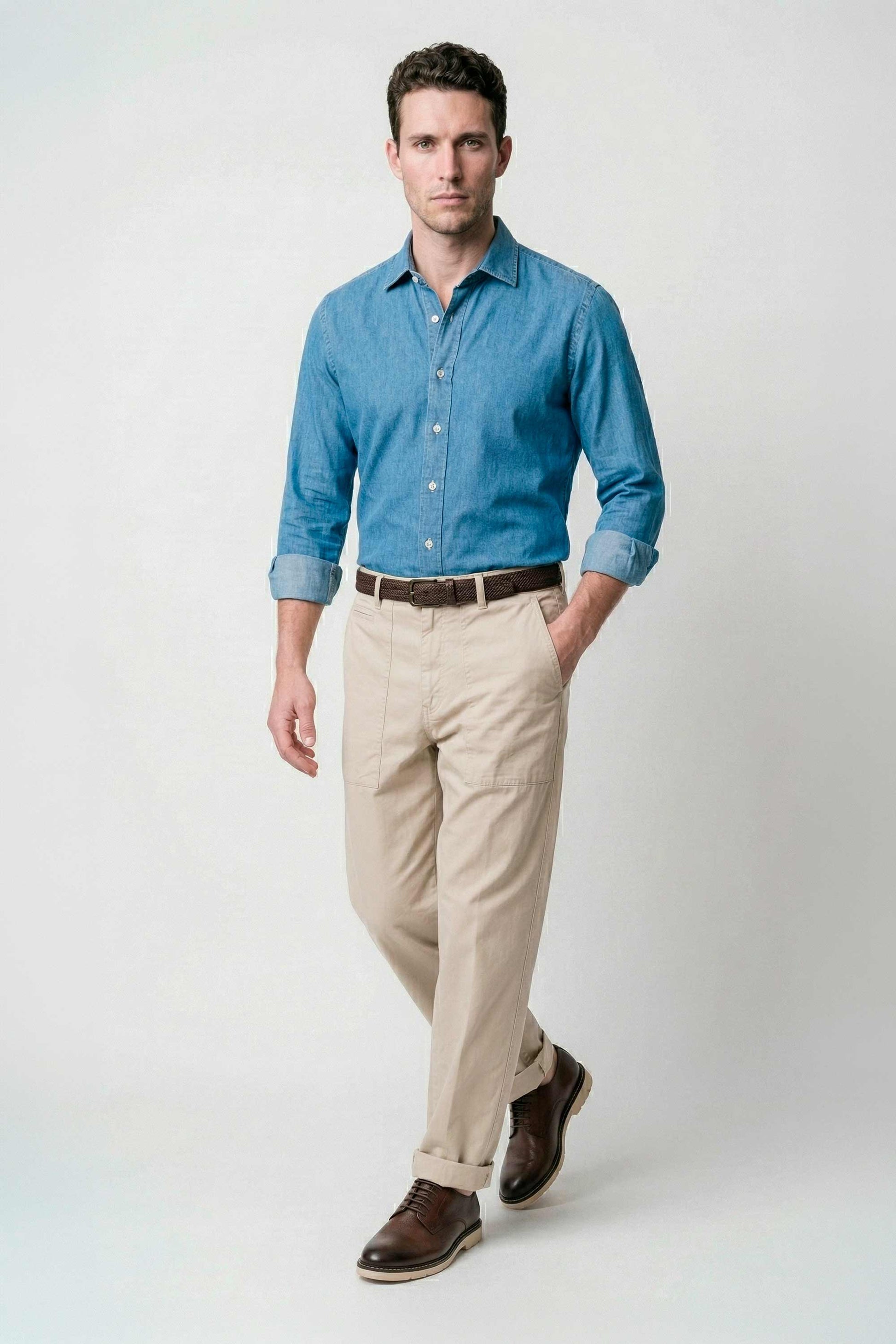 Stretch denim shirt - MONTEZEMOLO