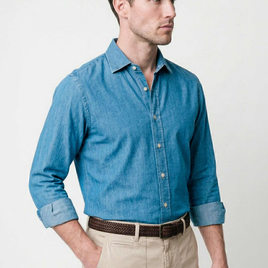 Stretch denim shirt - MONTEZEMOLO