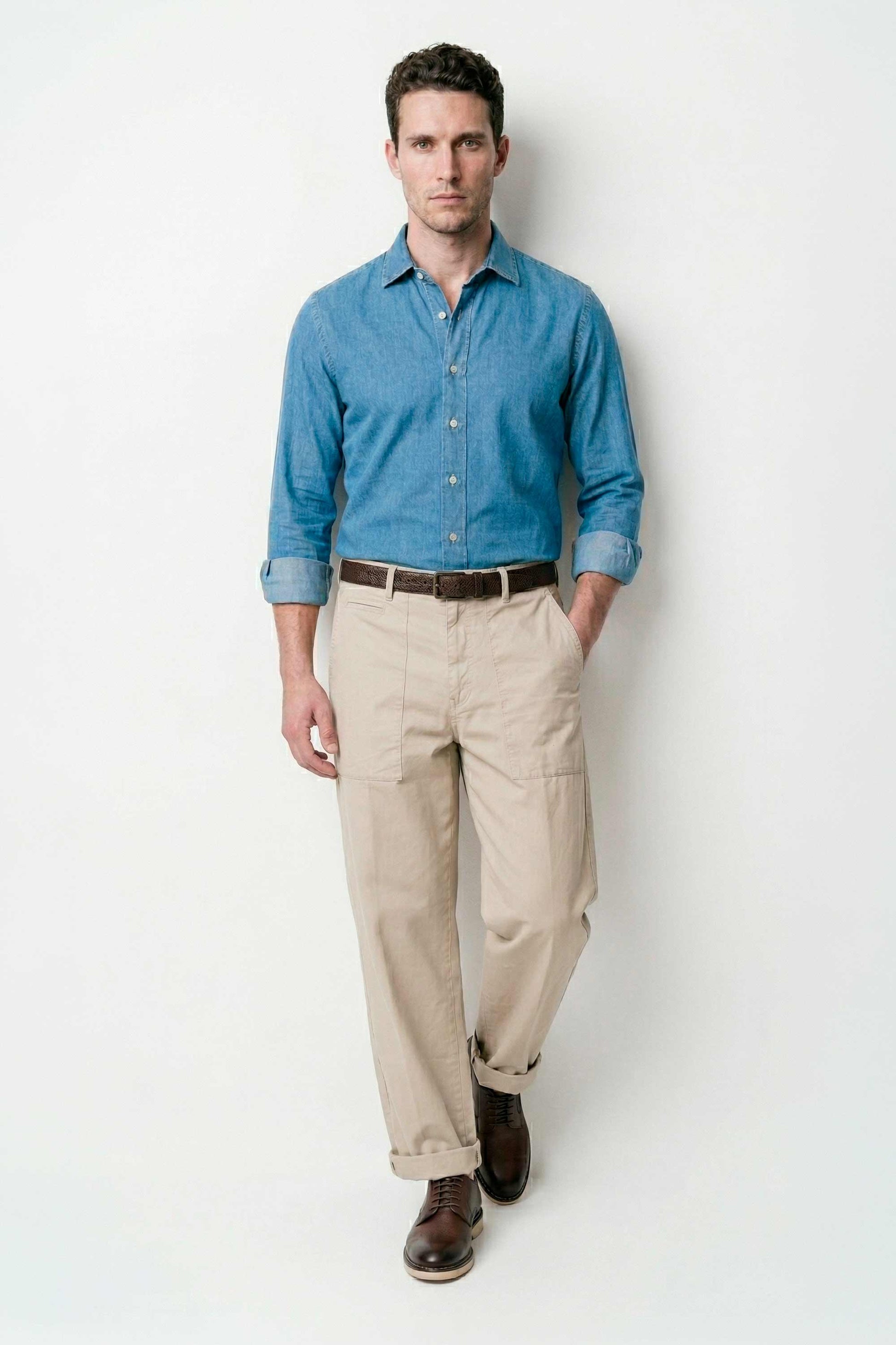 Stretch denim shirt - MONTEZEMOLO