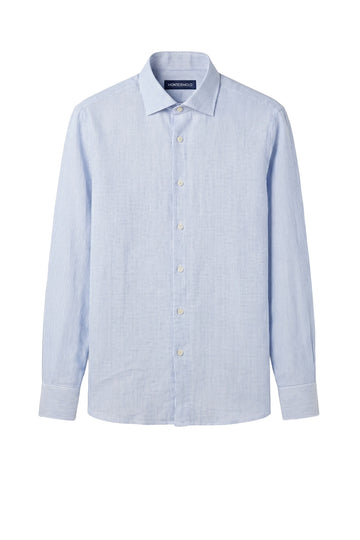 Pure linen fine striped shirt - MONTEZEMOLO