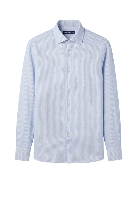 Pure linen fine striped shirt - MONTEZEMOLO