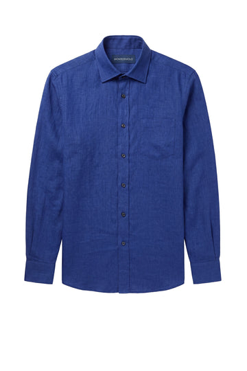Linen & cotton shirt with chest pocket - MONTEZEMOLO