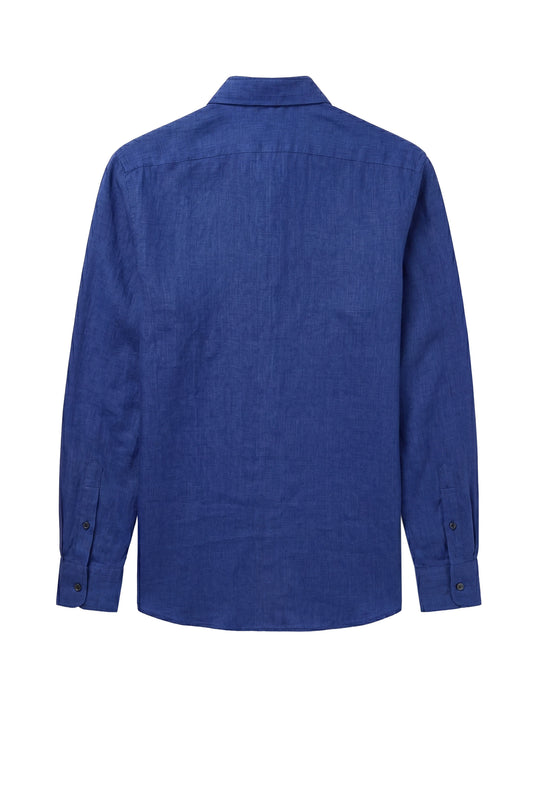 Linen & cotton shirt with chest pocket - MONTEZEMOLO