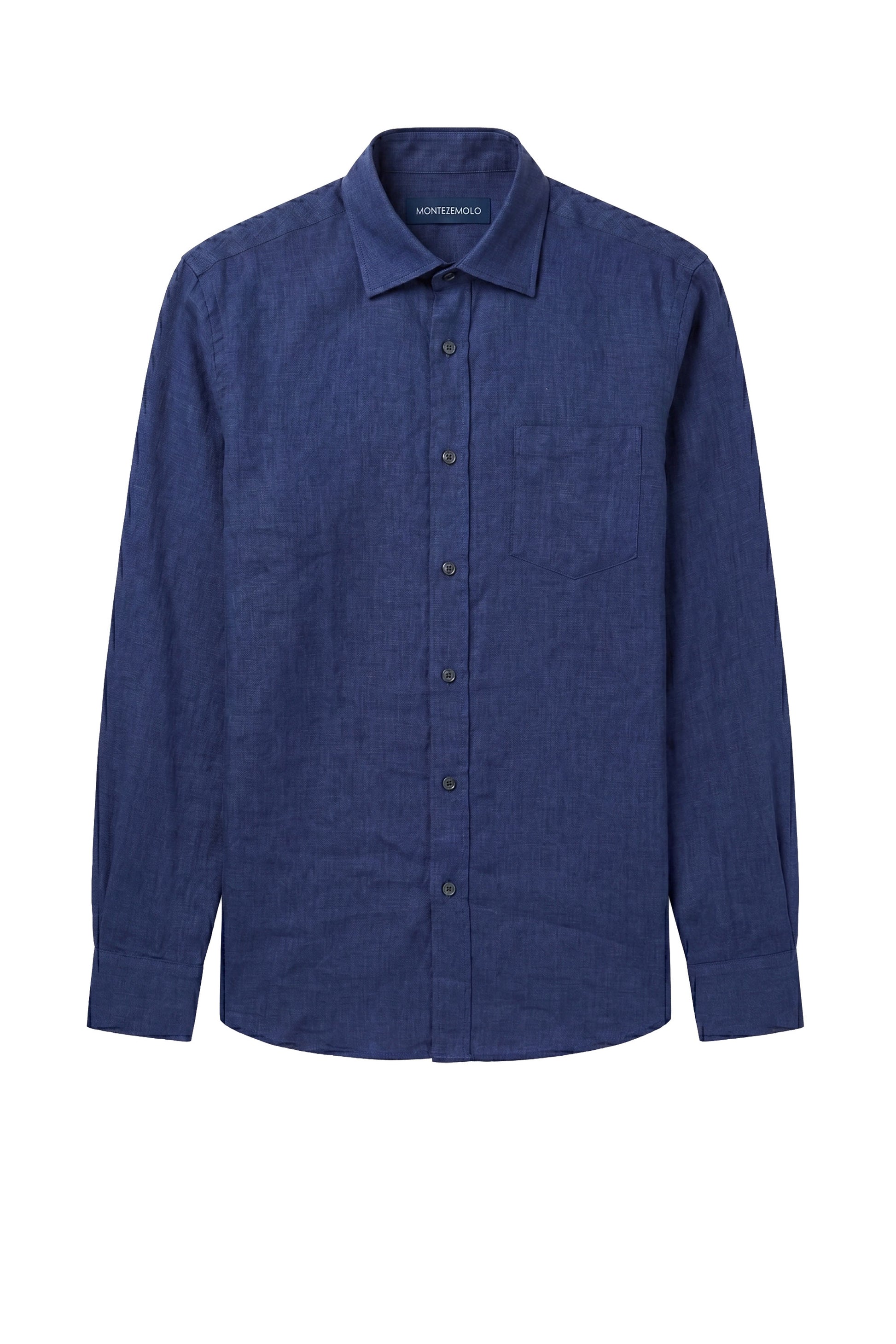 Linen & cotton shirt with chest pocket - MONTEZEMOLO