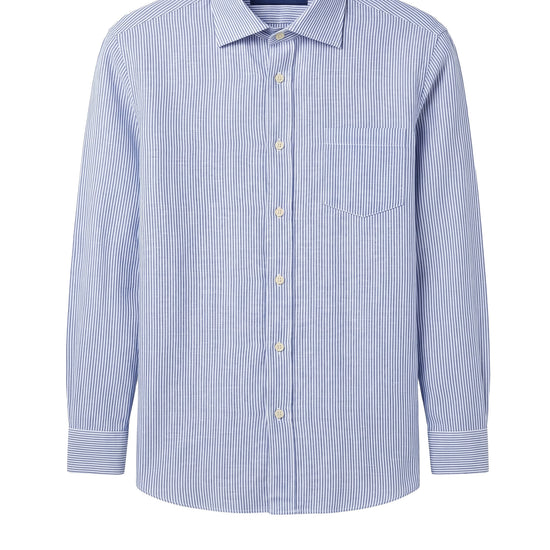 Linen & cotton shirt with chest pocket - MONTEZEMOLO
