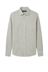 Striped Linen & cotton shirt with chest pocket - MONTEZEMOLO