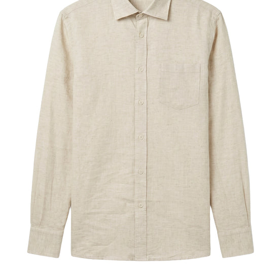 Linen & cotton shirt with chest pocket - MONTEZEMOLO