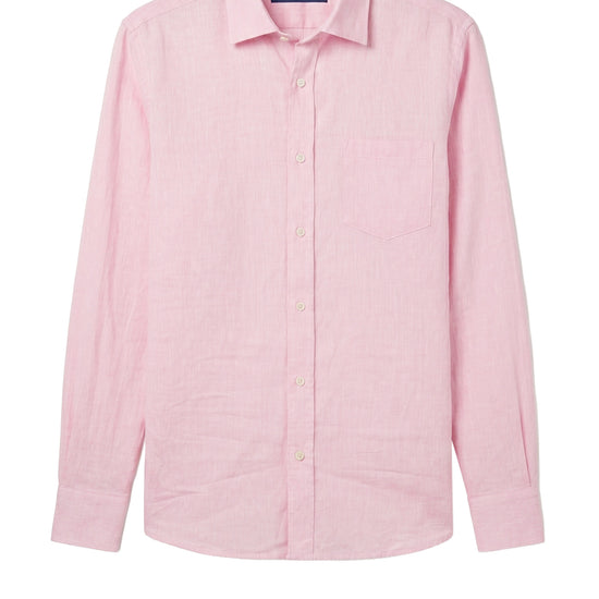 Linen & cotton shirt with chest pocket - MONTEZEMOLO