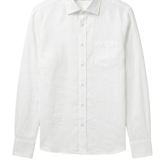 Linen & cotton shirt with chest pocket - MONTEZEMOLO