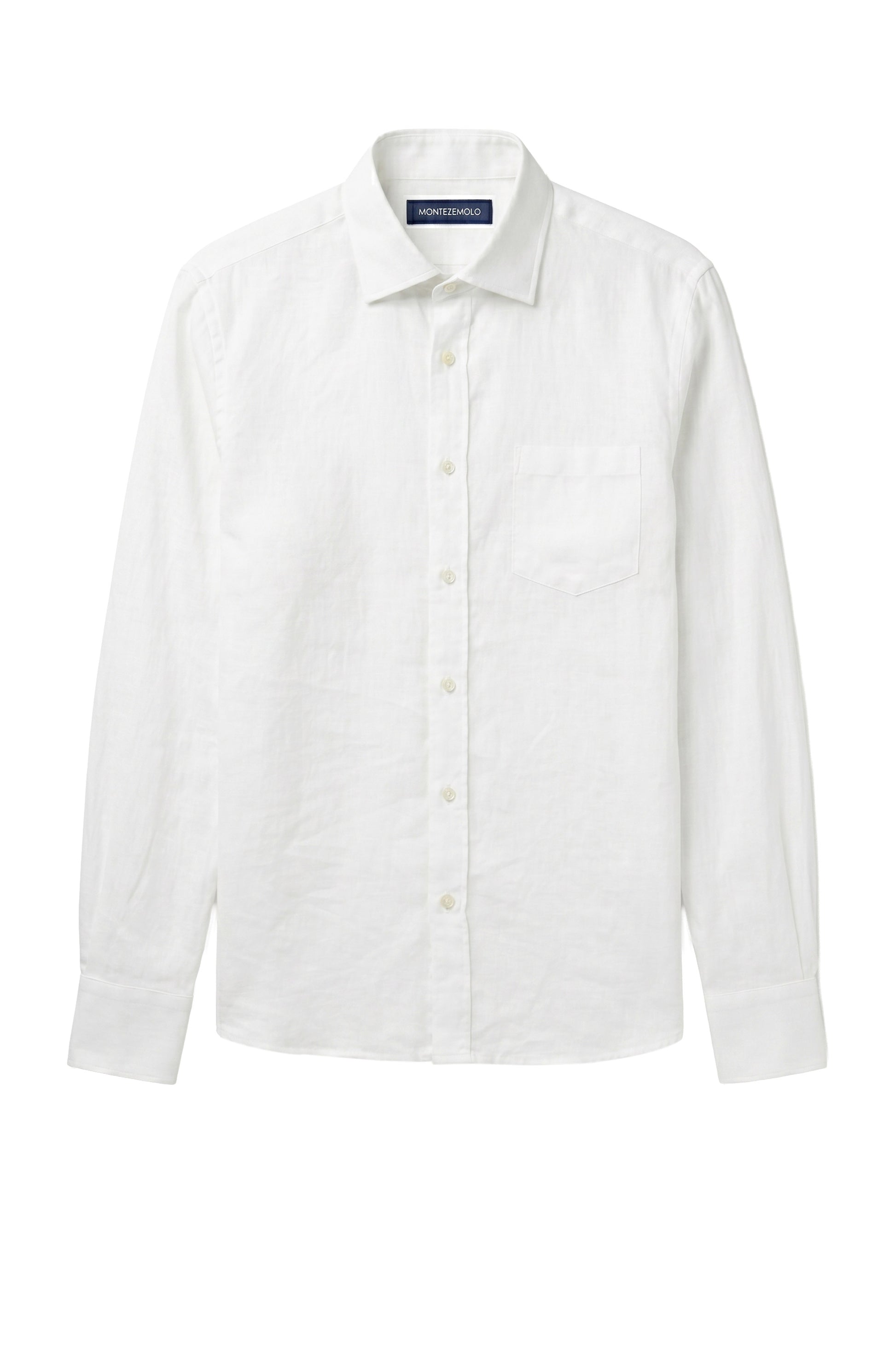 Linen & cotton shirt with chest pocket - MONTEZEMOLO
