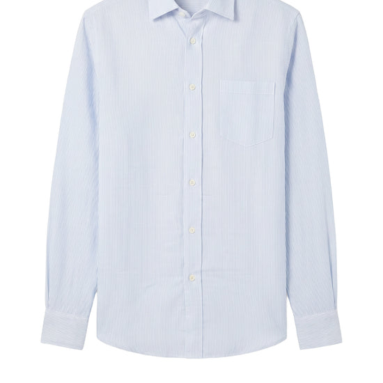 Linen & cotton shirt with chest pocket - MONTEZEMOLO