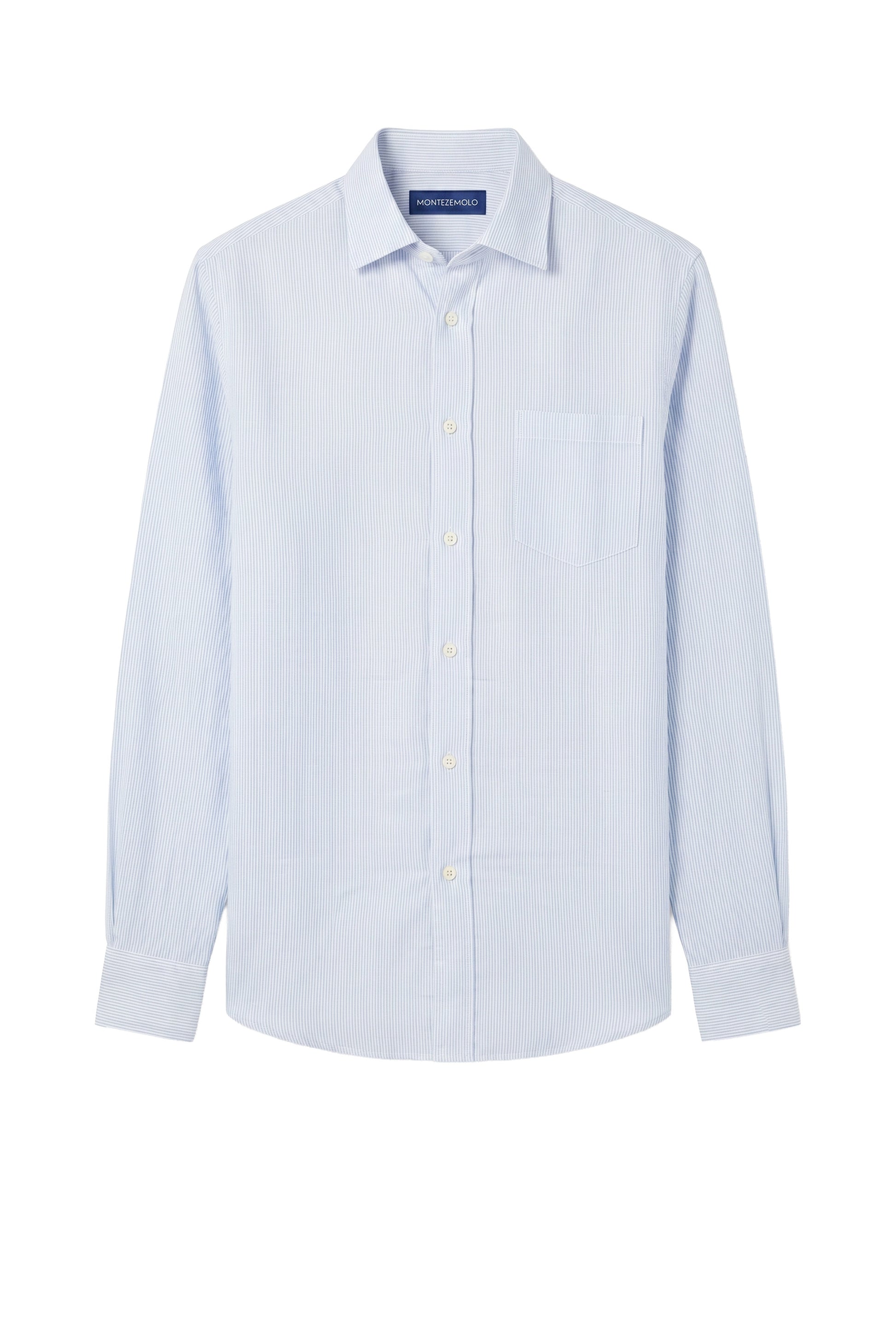 Linen & cotton shirt with chest pocket - MONTEZEMOLO