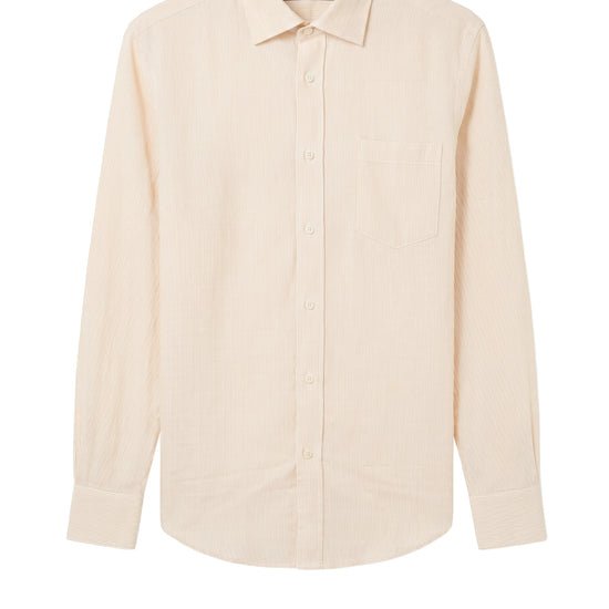 Linen & cotton shirt with chest pocket - MONTEZEMOLO