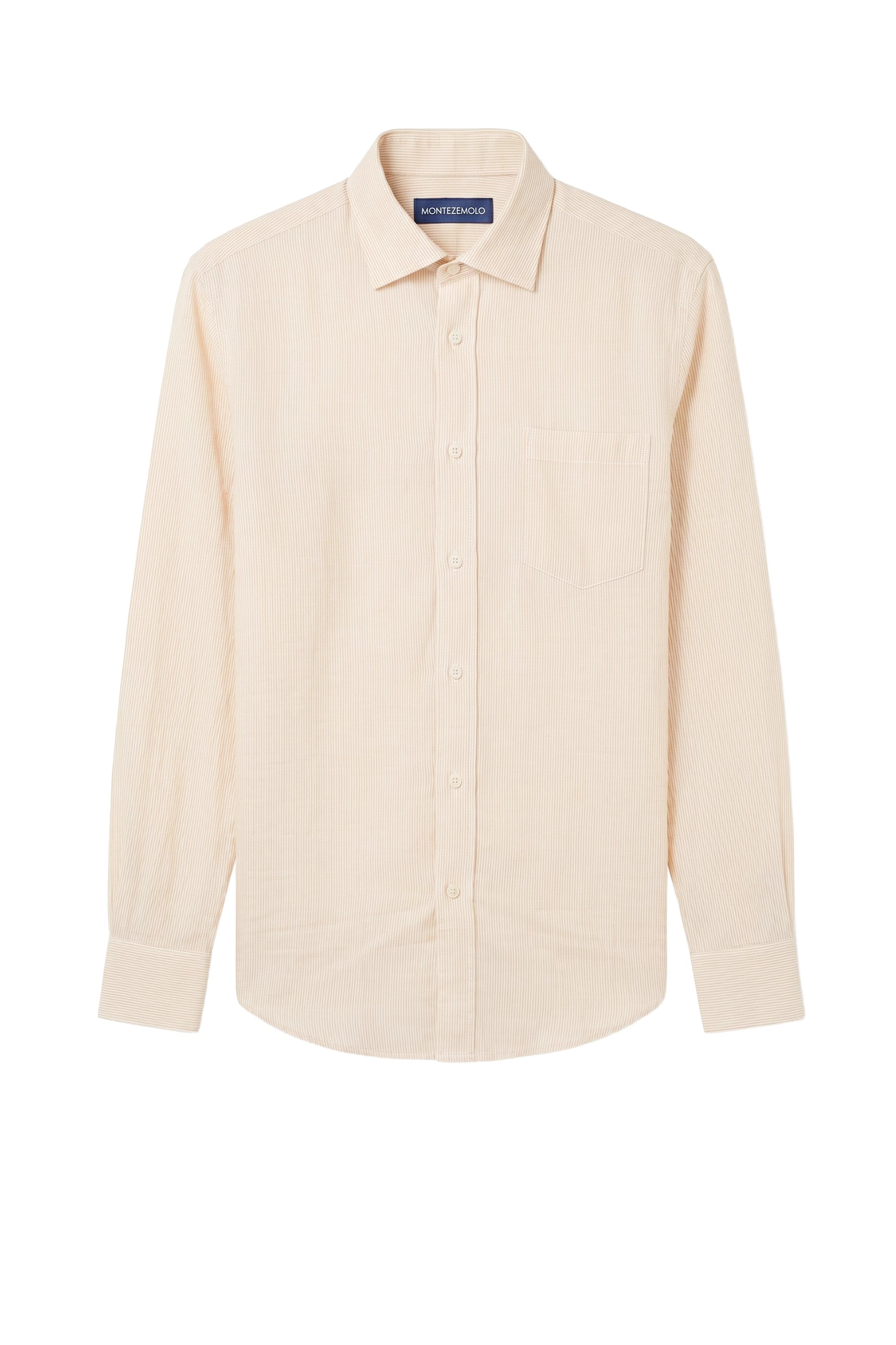 Linen & cotton shirt with chest pocket - MONTEZEMOLO