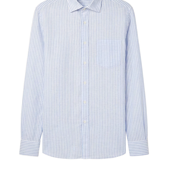 Linen & cotton shirt with chest pocket - MONTEZEMOLO