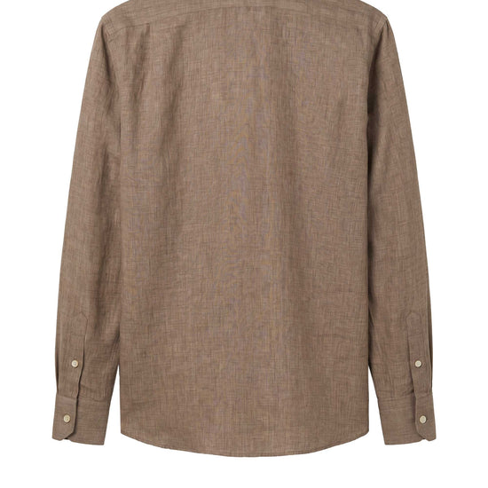 Pure linen button-down spear collar shirt - MONTEZEMOLO