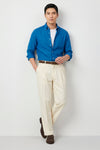 Pure linen button-down spear collar shirt - MONTEZEMOLO