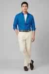 Pure linen button-down spear collar shirt - MONTEZEMOLO