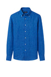 Pure linen button-down spear collar shirt - MONTEZEMOLO