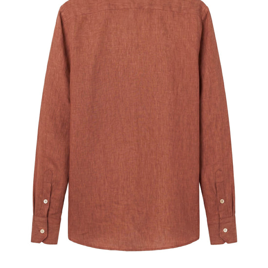 Pure linen button-down spear collar shirt - MONTEZEMOLO