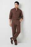 Pure linen button-down spear collar shirt - MONTEZEMOLO