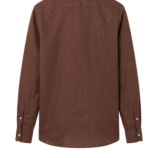 Pure linen button-down spear collar shirt - MONTEZEMOLO