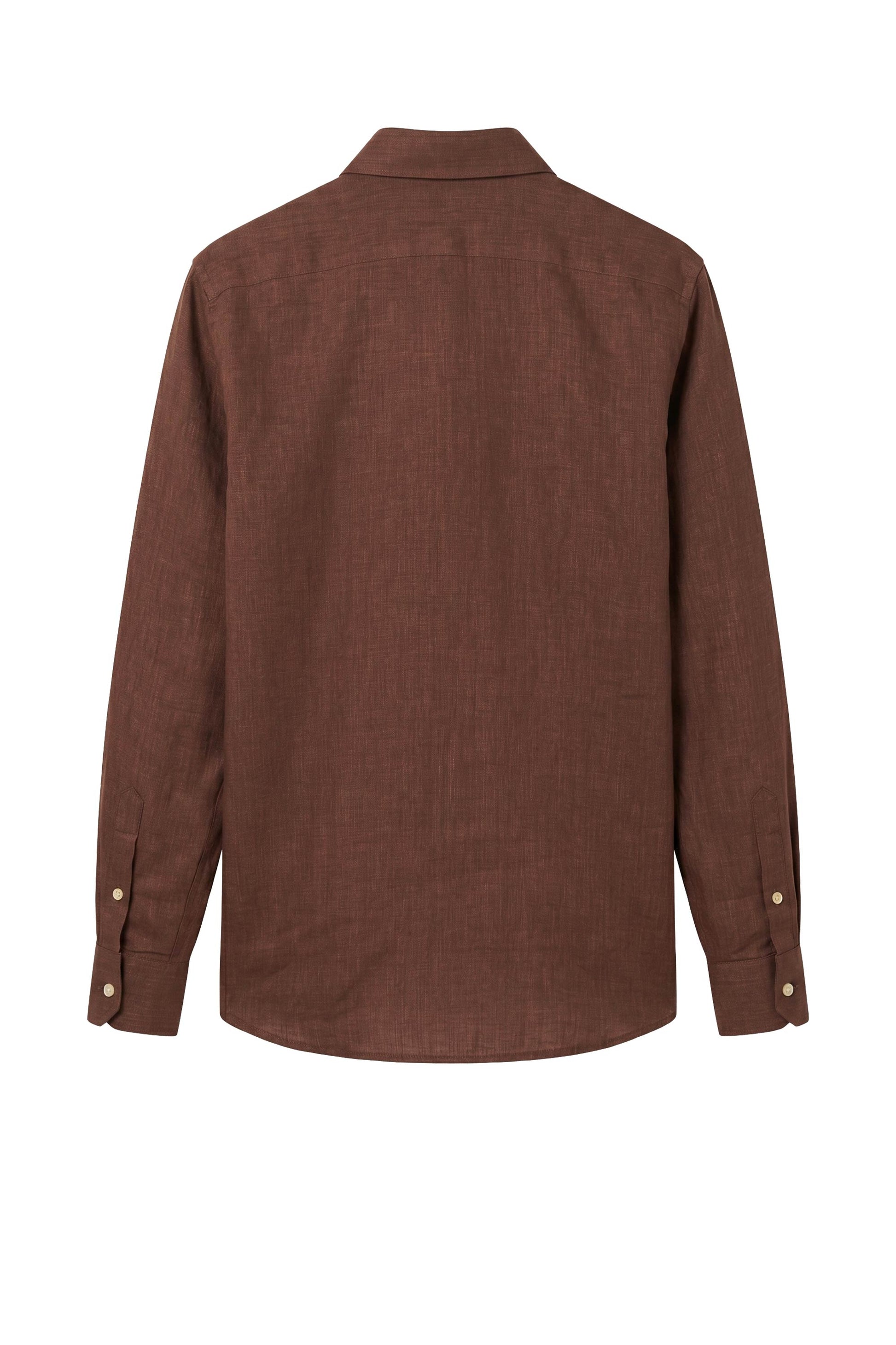 Pure linen button-down spear collar shirt - MONTEZEMOLO