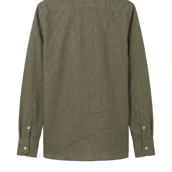Pure linen button-down spear collar shirt - MONTEZEMOLO