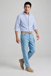 Button-down seersucker cotton striped shirt - MONTEZEMOLO