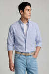 Button-down seersucker cotton striped shirt - MONTEZEMOLO