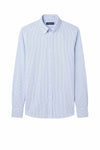 Button-down seersucker cotton striped shirt - MONTEZEMOLO