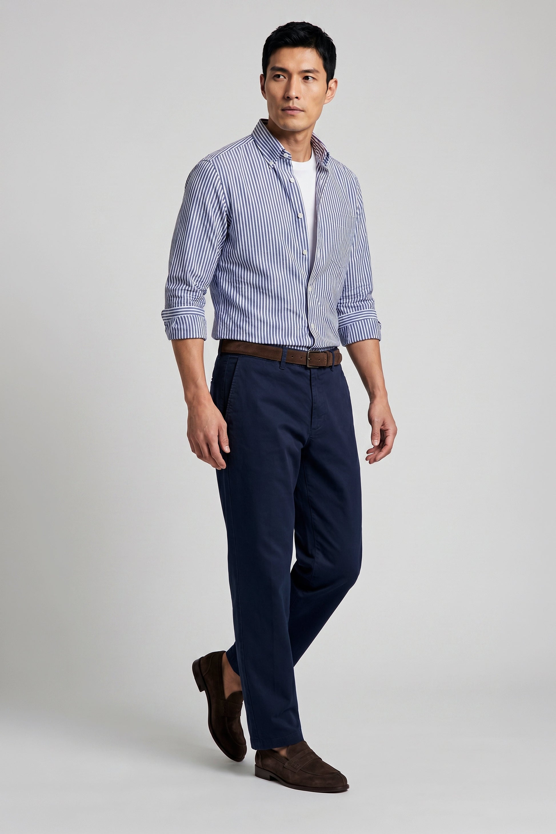 Button-down seersucker cotton striped shirt - MONTEZEMOLO