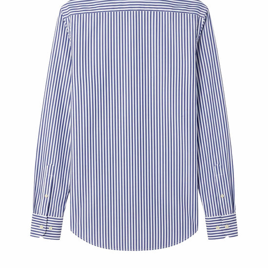 Button-down seersucker cotton striped shirt - MONTEZEMOLO