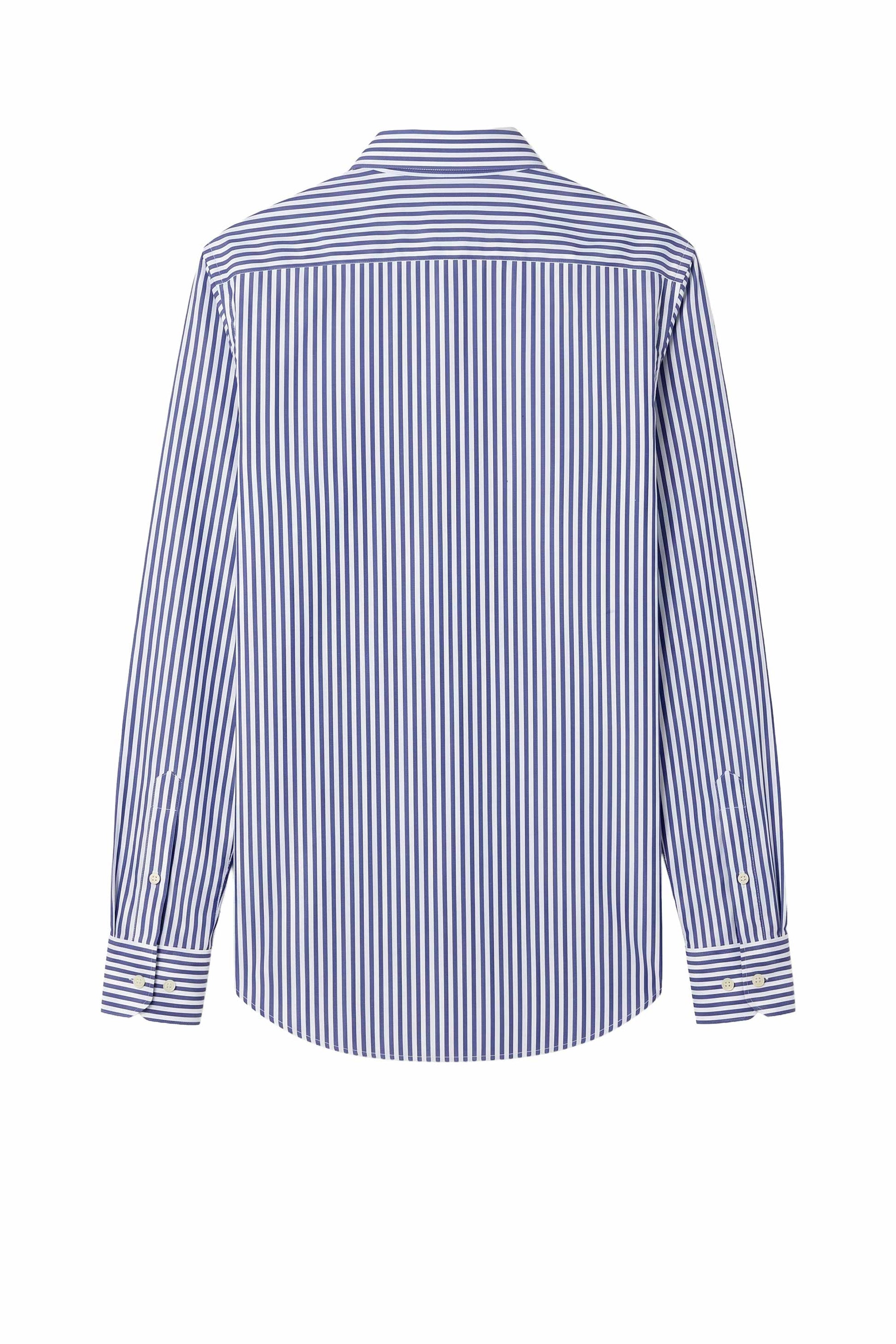 Button-down seersucker cotton striped shirt - MONTEZEMOLO