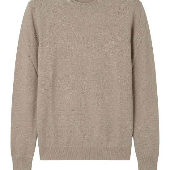 Rice-stitch cotton crew neck sweater - MONTEZEMOLO
