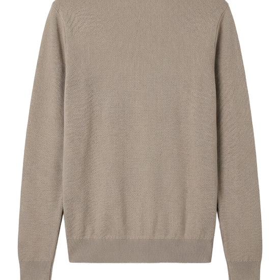 Rice-stitch cotton crew neck sweater - MONTEZEMOLO