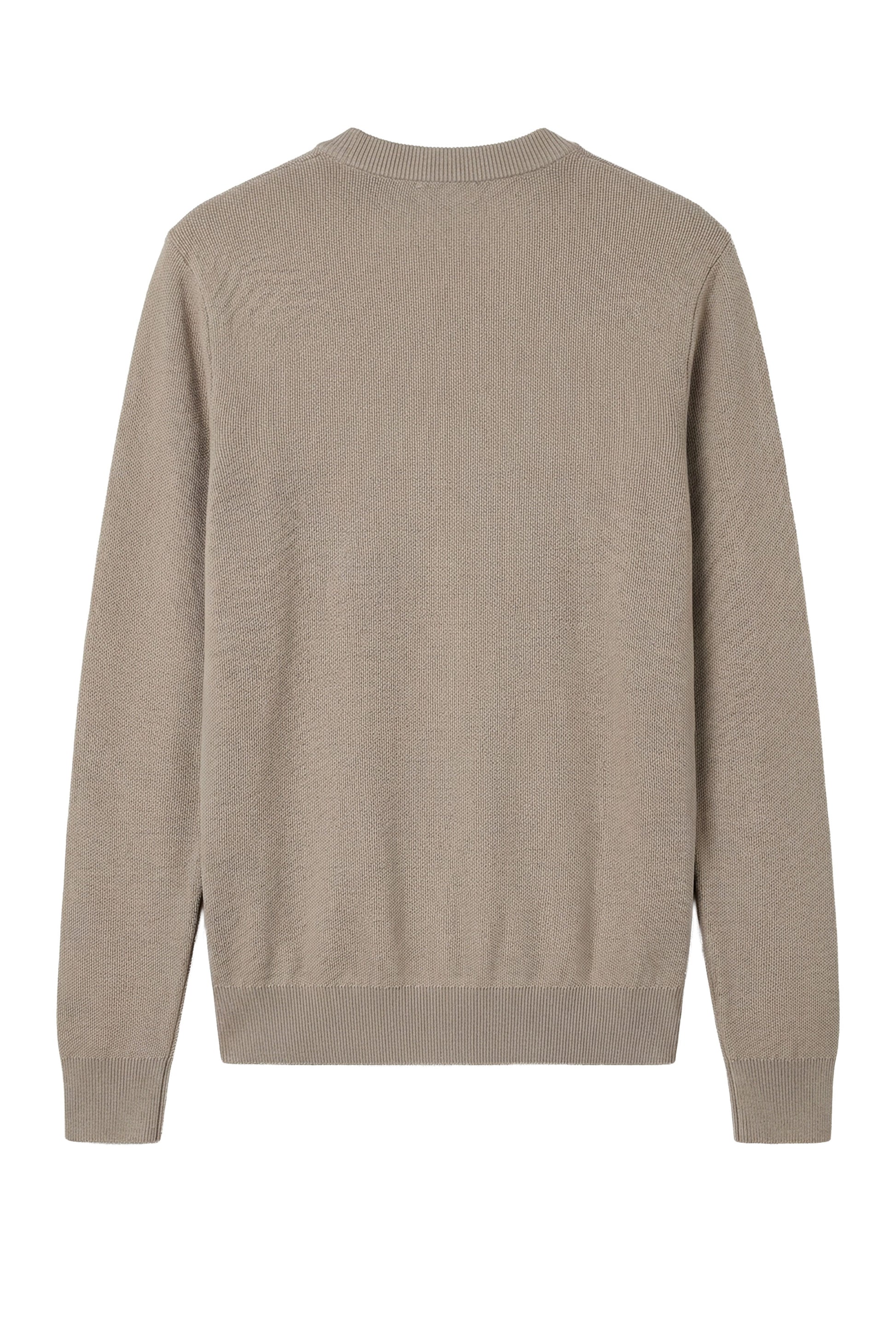 Rice-stitch cotton crew neck sweater - MONTEZEMOLO
