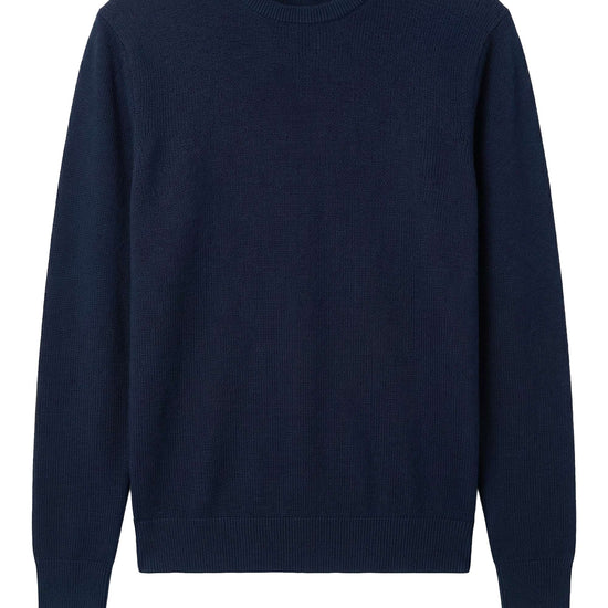 Rice-stitch cotton crew neck sweater - MONTEZEMOLO