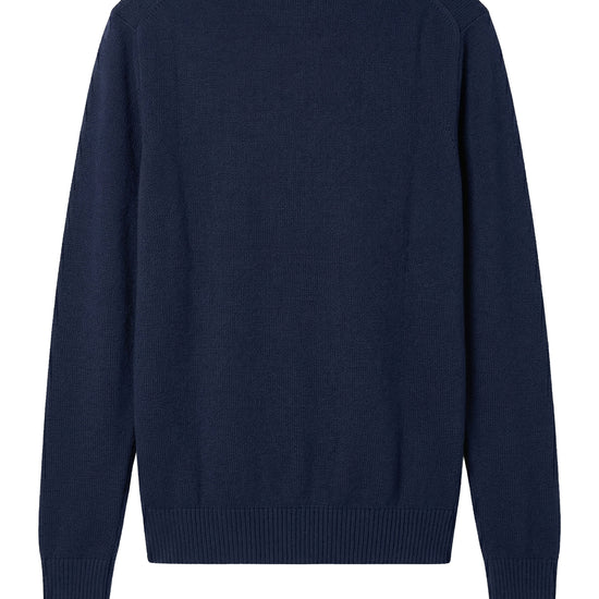 Rice-stitch cotton crew neck sweater - MONTEZEMOLO