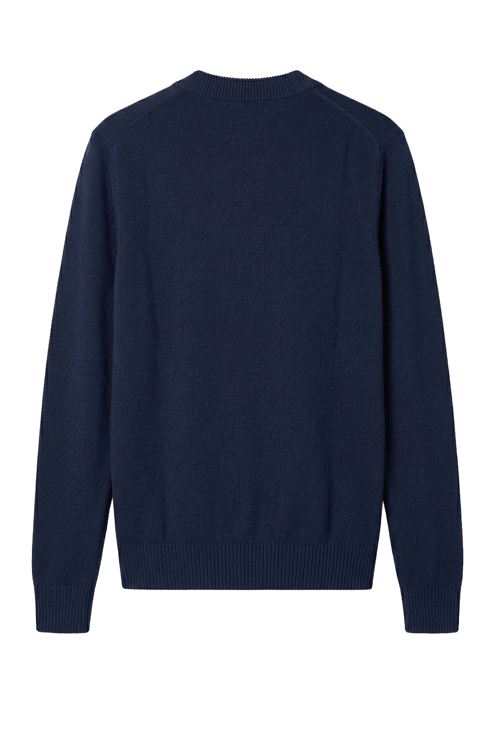 Rice-stitch cotton crew neck sweater - MONTEZEMOLO