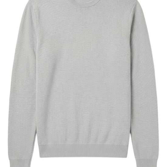 Rice-stitch cotton crew neck sweater - MONTEZEMOLO