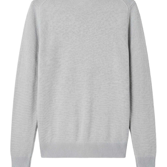 Rice-stitch cotton crew neck sweater - MONTEZEMOLO