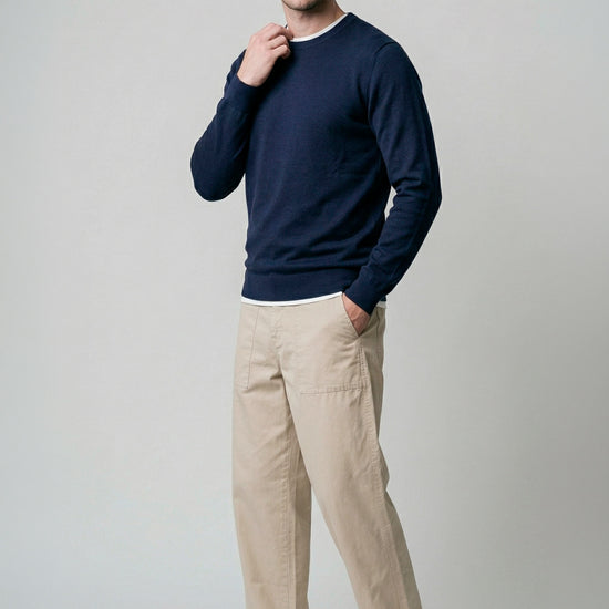 Pure cotton crewneck sweater - MONTEZEMOLO