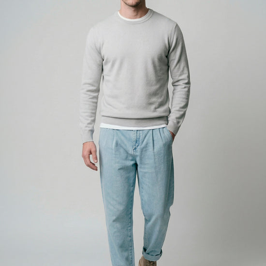 Pure cotton crewneck sweater - MONTEZEMOLO
