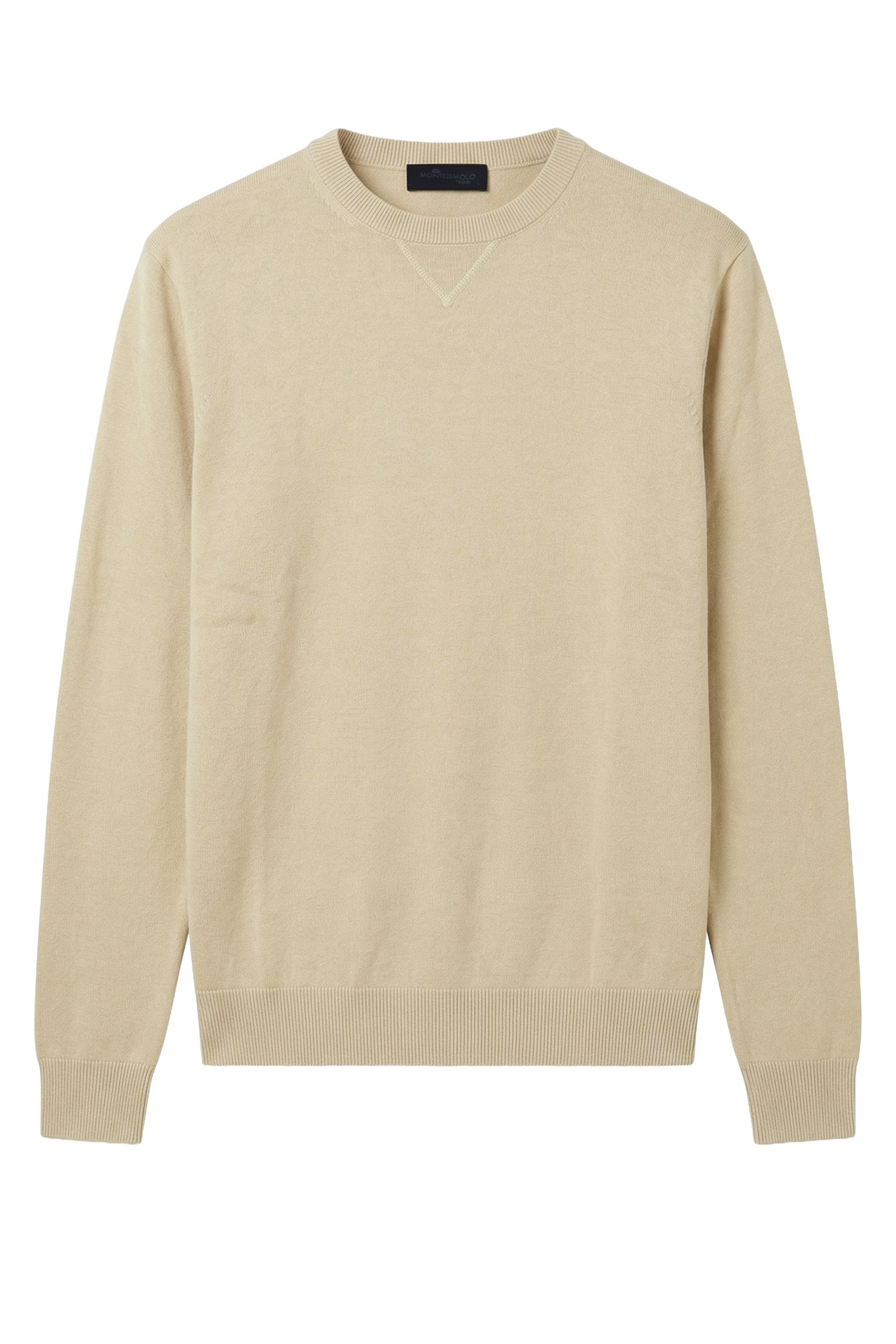 Cotton crew neck sweatshirt-knit sweater - MONTEZEMOLO