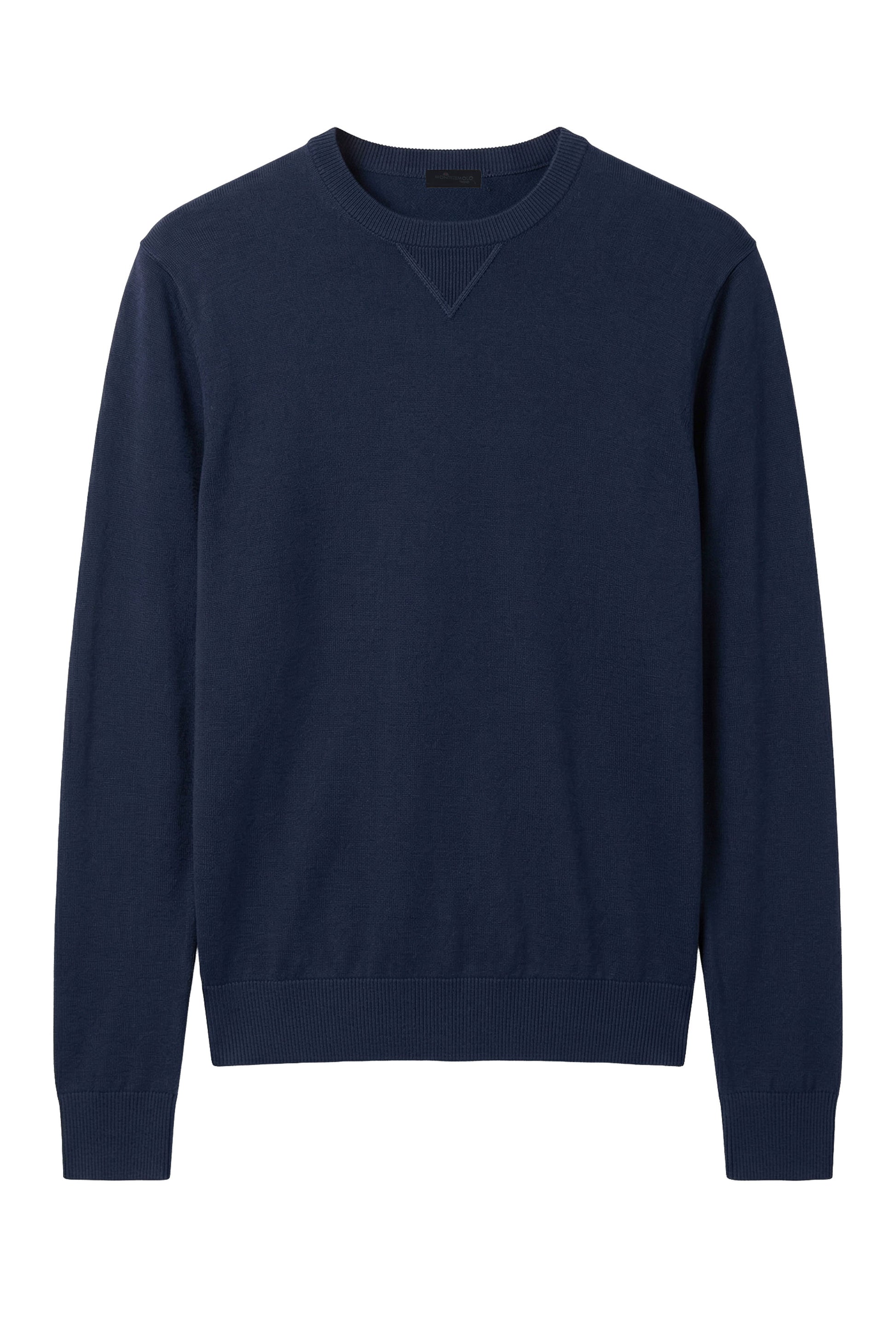 Cotton crew neck sweatshirt-knit sweater - MONTEZEMOLO