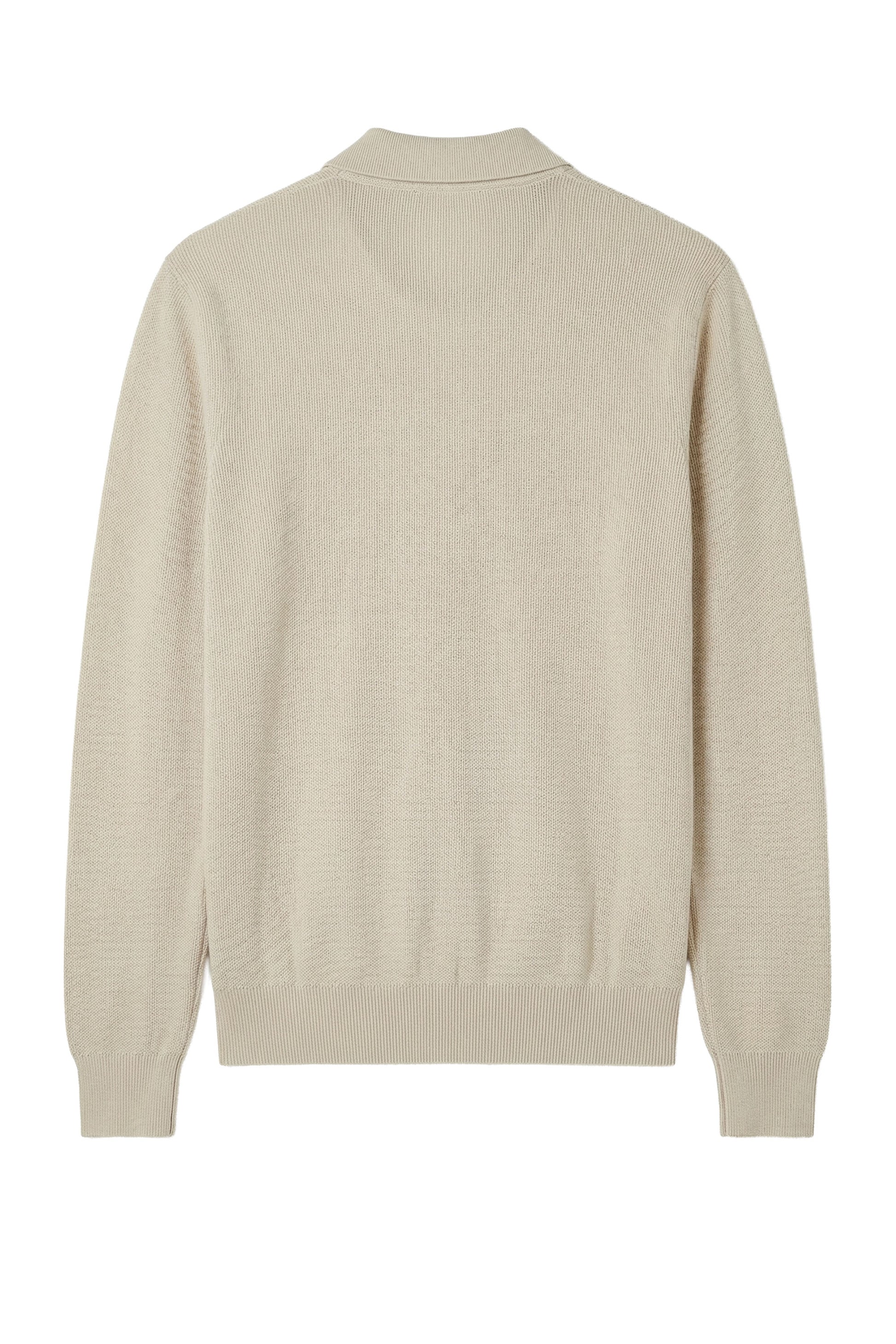 Long-sleeve honeycomb knit polo - MONTEZEMOLO