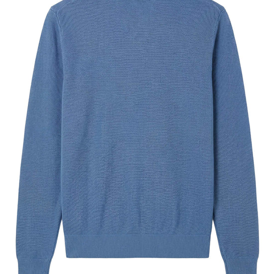 Long-sleeve honeycomb knit polo - MONTEZEMOLO